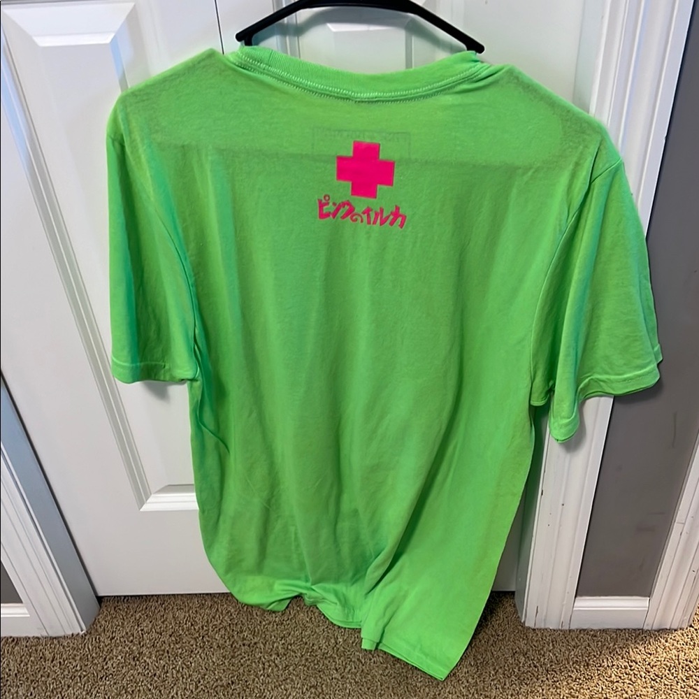 Pink Dolphin Green Graphic T-Shirt - Picture 2 of 2